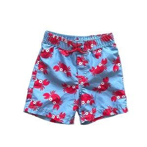Little Me crab print swim shorts 6-9 months